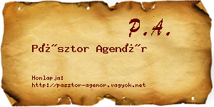 Pásztor Agenór névjegykártya
